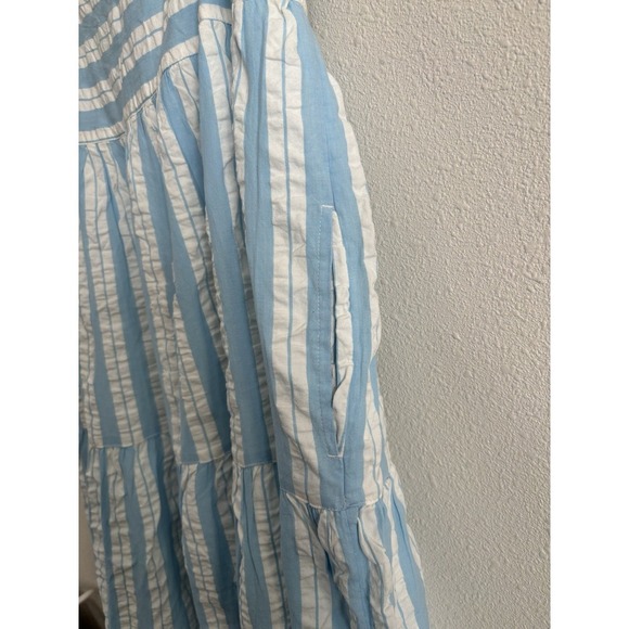 Seafolly Australia Cabana Tier Maxi Dress- Powder Blue Large - Picture 4 of 10